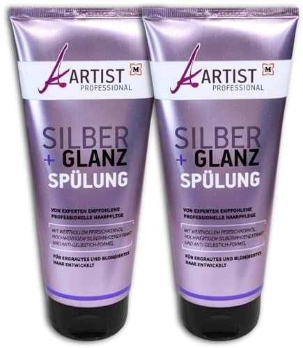 2 er Set ARTIST Professional Haar Spülung Silber+Glanz 2 x 200ml