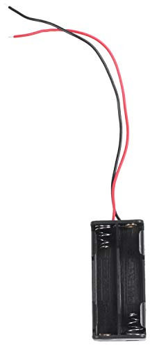 Knadgbft Lot de 2 boîtiers pour 4 piles AAA 1,5 V Noir