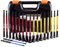 Facoow Magnetic Nut Driver Set for Impact Drill, 19 Pcs with Metric & SAE Including PH1 & PH2, 6 Inch Extra Long Nut Driver Set with Storage Case, Durable for Professional and Diy Projects