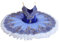 GeRRiT Blaue bestickte Pfannkuchenplatte Tutu, professionelles Ballett-Tutu für Kinder Erwachsene Mädchen Tanz Ballerina Party Kleid Trikot Kostüme,Blau,150