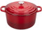 Vorringard emaille Gusseisen Topf mit Deckel-für Küche Backen Schmoren Braten, 24cm, Rot