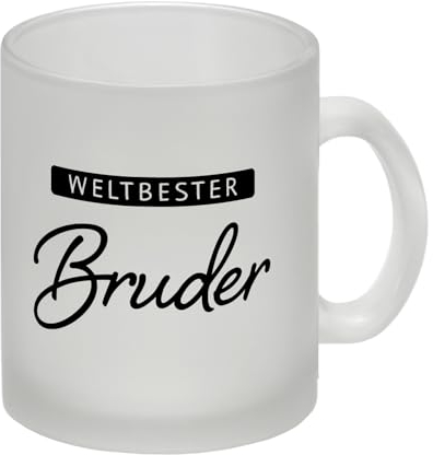 Weltbester Bruder Glas Tasse Brüder Bro Kumpel Buddy Bester Freund Tasse für Freunde
