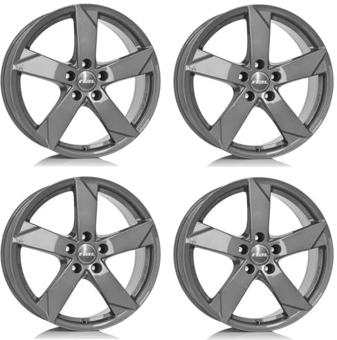 4x Rial Felgen Alufelgen Kodiak 7.0Jx17 ET40,5 5x108 graphit kompatibel mit FORD C-Max Focus Kuga Galaxy Mondeo Puma Puma ST S-Max Transit To