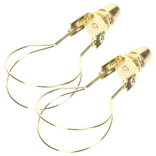 HOMOCONO 2St tischlampe klemmbar lamp holder Tischlampenclip Lampenhalterung Lampenadapter Glühbirne Clip leichte Clips Glühbirnenclips Lampenschirm Glühbirne Adapter Legierung Golden
