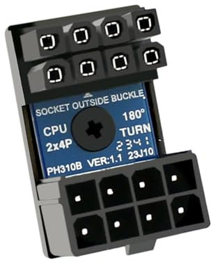 Ywmsfl 8Pin Graphics Video Card Connector Mainboard CPU 8Pin Power Steering Connector 180 Degree Adapter 8 Pin Power Adapter
