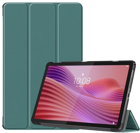 YRH für Lenovo Tab Hülle 10.1 Zoll 2025, [Auto Wake/Sleep] Ultra dünn Leather Stand Case Cover for Tabletten Lenovo Tab [TB311XU /TB311FU] (Dunkelgrün)