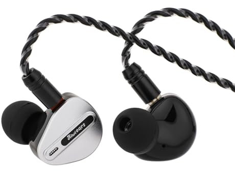 Linsoul Kiwi Ears Airoso Monitor In Ear,Auriculares IEM con Controlador Híbrido 1DD+4BA,Audífonos para Gaming,Cascos Estéreo de Alta Fidelidad con Cables Desmontables de 2 Pines para Músicos Audiófilo