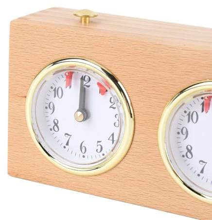 Analoger Schachuhr-Timer aus Holz für Retro-Wettkampf-Timing