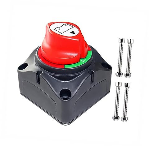 TOPPERFUN 12v Batterietrennschalter Für Auto Rv Und Boot Wasserdichter Robuster Isolator Zur Sicherung Elektrischer Systeme Installieren Mit Farblichen off Markierungen