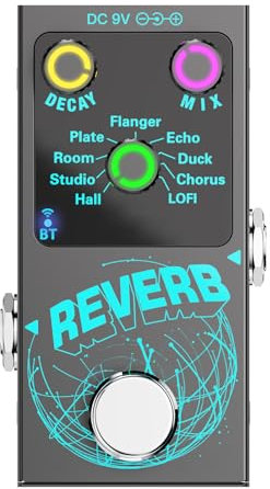 Guitar Reverbs Pedal mit 9 digitalen Effekten und großen Fußschalter-Designs für Auftritte Gitarre Reverbs Gerät