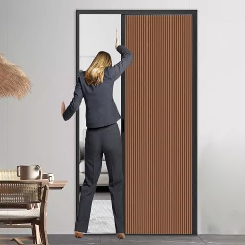 Falttür Innentüren 198 cm Falttüren für Schlafzimmer Wabenstruktur Falttür Horizontaler Zug für Homeoffice und Studioküche Sichtschutz Breite und Höhe Individuell Anpassbar(Black Frame,W - 90 cm)