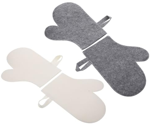Artibetter 4 Stück Teiliges Filz Sauna handschuh Wasserabsorbierende Hitzebeständige Badehandschuhe mit Peeling Funktion Leicht Strapazierfähig für Männer und Frauen für Sauna und Dampfbad