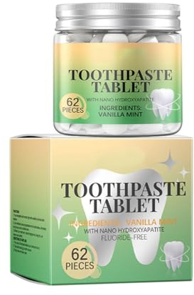 Vanille-Minze-Zahnpasta-Tabletten – Entfernt Sanft Flecken, Hellt Die Zähne Auf, Stärkt Den Zahnschmelz Und Bietet Eine Praktische Anwendung(2pcs)