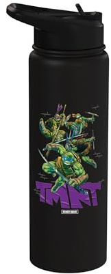 Official TMNT Ninja Turtles with Purple Logo Stainless Steel Insulated Water Bottle