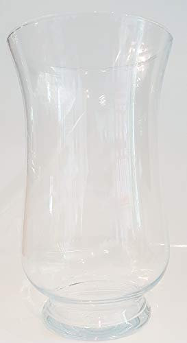 Grand vase, vase en verre bulbe transparent vent léger pour bougies vase décoratif avec grande ouverture hauteur env. 21 cm pour les fleurs à manche long soufflé à la bouche hauteur 40 cm