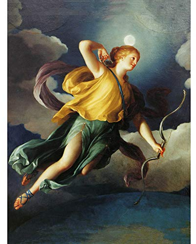 Wee Blue Coo LTD Painting Allegory Greek MENGS Diana Night Personified Art Print Poster Farbe Allegorie griechisch Nacht Kunstdruck