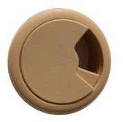 GTV Computer Grommet for Desk Table Cable Tidy (80mm, Light Brown)