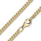Materia 2,7mm Panzerkette Silber 925 vergoldet diamantiert Gold Halskette Herren Damen K70-60 cm