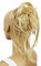 CAISHA XXL Haarteil Haargummi Daisy Dutt Hochsteckfrisuren Mit Geflochtenen Zöpfen Gewellt Kunstfaser Hitzebeständig DM17cm Hellblond G5D