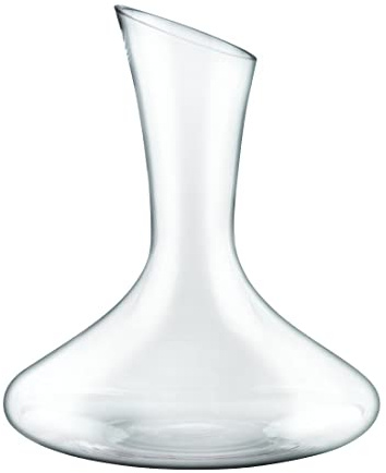 Olympia Curved Glass Decanter 750ml, Clear | Mouth-blown glass ensures an artistic finish, with a wide opening for easy pouring and aerating of restaurant wines.