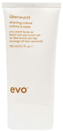 evo Uberwurst Shaving Creme - Calming Foam Cream Protects Against Friction, Burning, Cuts & Redness from Shaving - Soothing, Soft Touchable Skin - 150ml / 5.1fl.oz