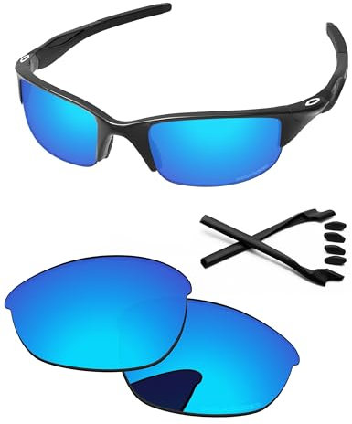 PapaViva Replacement Lenses for Oakley Half Jacket 2.0 OO9144 62mm Sunglass Ice Blue Polarized