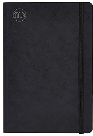 Nu Notizbücher – Craze Cloud Range – A5-Tagebuch – Tagebuchbedarf – Schreibwaren-Notizbücher – linierter Notizblock – Schwarz – 160 Seiten