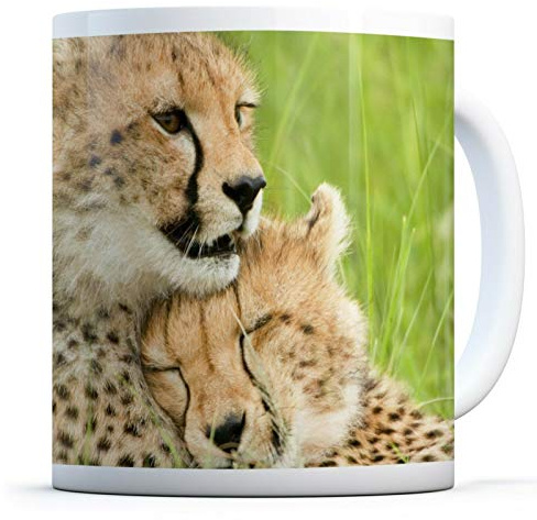 Cute Cheetah Couple - Drinks Mug Cup Kitchen Birthday Office Fun #14141