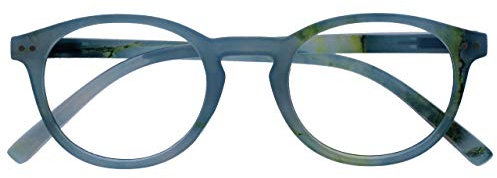 OPULIZE Zen Lesebrille Kleine Runde Rahmen Federscharniere Kratzfest Türkis Herren Damen R24-Q +1.00