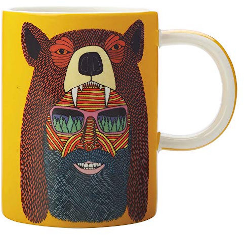 Maxwell & Williams DX0705 Mulga Becher aus Porzellan, Mehrfarbig, 450 ml