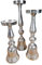 Kerzenständer Kerzenhalter Aluminium Silber Groß Raw - Kerzenleuchter Modern für Stumpenkerzen - XL 3 Größen 40 cm, 50 cm oder 60 cm (15x15x60 cm)