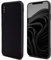 Moozy Lifestyle. Cover per iPhone X e iPhone XS, Nero - Custodia in Silicone Liquido con Finitura Opaca e Fodera Morbida in Microfibra