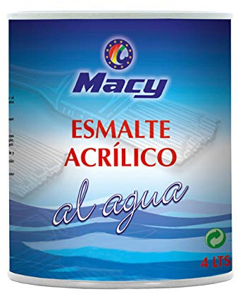 Macy Esmalte Agua Satinado Multisuperficies Interior y Exterior. 375 Mililitros. Color Verde Carruajes