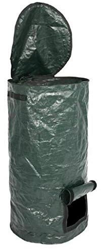 ZIRAN Sacco Pieghevole per Compost da Giardino con Coperchio Composter-ABS per rifiuti organici di fermentazione