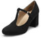 DREAM PAIRS Eleganti Scarpe da Sposa Décolleté Mary Jane con Cinturino a T per Donna,Size 40,Nero,DPU211