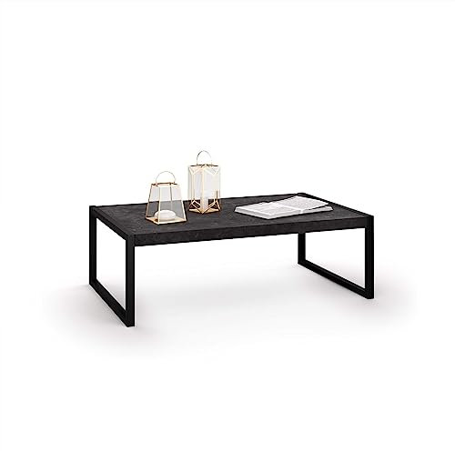 MOBILI FIVER, Luxury, Couchtisch, schwarzer Beton, Made In Italy