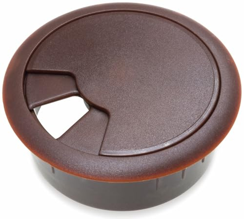 Kabeldurchführung für Arbeitsplatten, braun, 50 mm, ABS
