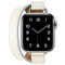 Fsavlroy Compatibile con Apple Watch Cinturino 38/40/41mm 42/44/45mm,Per Uomo e Donna Sottile Double Tour Cinturini in Vera Pelle per iWatch serie 7/6/5/4/3/2/1/SE(38/40/41mm,Bianco)