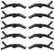 10 Pièces pince crocodile cheveux antidérapantes Épingle à Cheveux Haarclips (Noir)