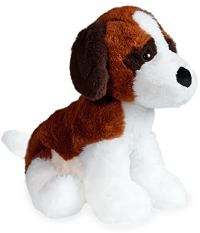 Mollis Kuscheltier - Kuschelhund - 30 cm - Plüschtier-Hund - Kinder-Kuscheltier - weiches Stofftier für Kinder und Babys (Bernhardiner)