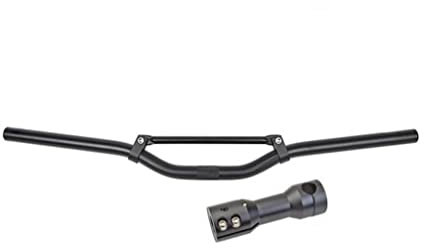 Downhill Lenker inkl. Aufnahme Schwarz passend für Yamaha BWS, MBK Booster 50 – Sportlicher Lenker mit 650mm Breite und 22mm Durchmesser