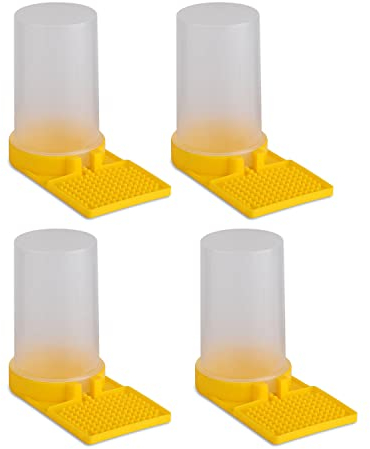 Bienentränke JDMA 4pcs Bienen Wasser Feeder Bienen Eingang Feeder Flüssigkeit Fütterungsanlage Wasserspender/Bienenstock Trinkschale/Bienenfütterung Eingang Trinkschale/ Imkereibedarf
