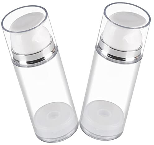SOLUSTRE 2pièces Lot de Flacons Pompe Vides Rechargeables sans Air pour sous- De Cosmétiques Et Voyage