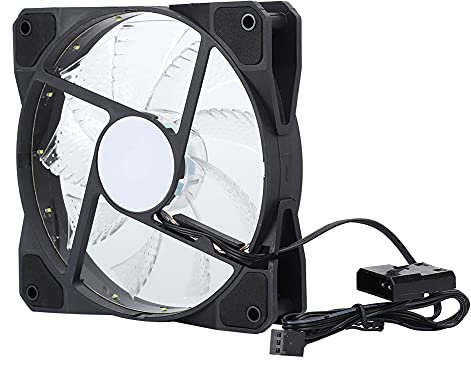 Annadue 50000 Horas de Ventiladores de PC Enfriadores de Computadora Ruido Pequeño Ventiladores de Caja Ventiladores de CC para Computadoras (15 Luces Blancas)