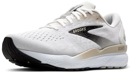 Brooks Herren Ghost 16 Sneaker, White Cream Pink, 44.5 EU
