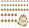 Blumomon 40Pcs Gold Balls Cake Topper DIY Cake Insert Toppers Ball Cake Picks Cupcake Topper for Birthday Party Baby Shower Wedding Cake Decoration