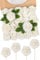 N&T NIETING Set di 25 fiori artificiali con lustrini bianchi con gambo, per bouquet da sposa, composizione, feste, baby shower e decorazione per la casa