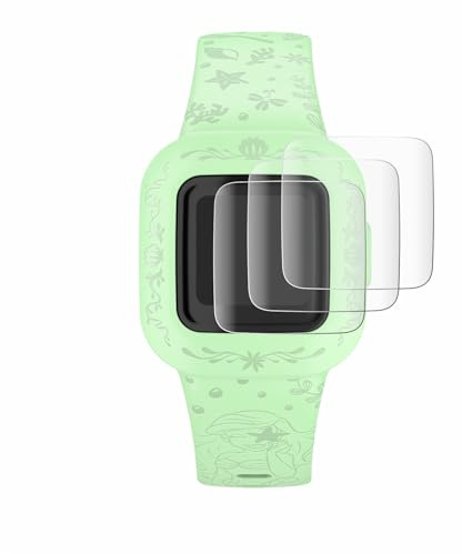 Savvies 4 Stück Full-Screen Schutzfolie für Garmin Vivofit jr. 3 Full-Cover Displayschutz-Folie mit Installationshilfe [3D Curved, Transparent]