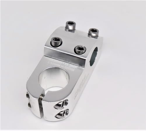 CarbonEnmy Vástago corto de aluminio BMX, 50 mm, longitud 1 1/8, 22,2 mm, manillar de bicicleta (plata)