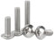 MOOPW Cruz Champiñón Pernos de cabeza redonda Acero inoxidable 304 Pernos de cabeza redonda plana Tornillos de máquina M4 x 8mm 20 Pcs